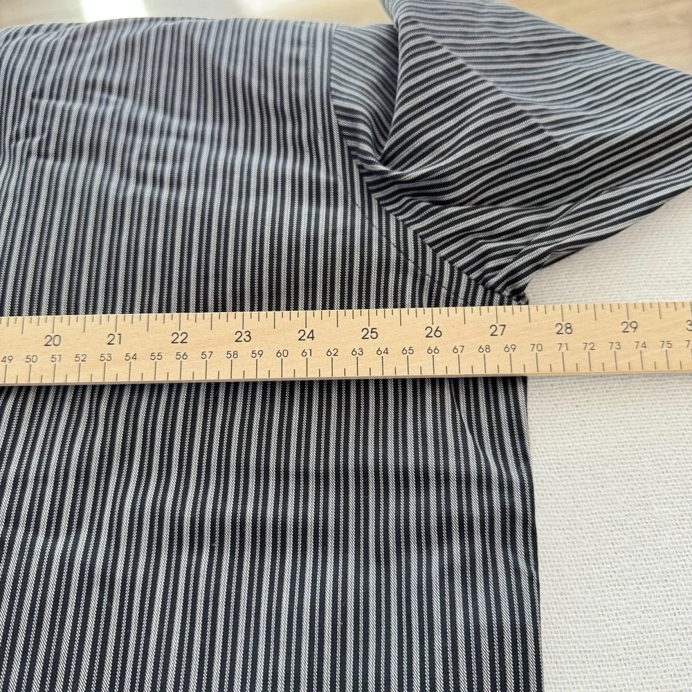 Nordstrom Shirt Mens 2XL Black White Stripe Classic Fit Non Iron Button Down - Picture 6 of 8